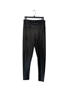 Material Girl black faux leather leggings - L